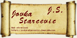 Jovka Starčević vizit kartica